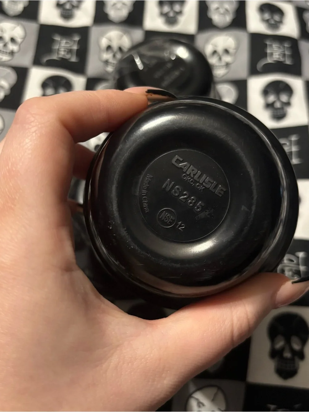 Y2K Carlisle Set of 3 Black Plastic Sauce Dip Dipping Cups